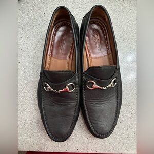 Johnston & Murphy Baldwin Bit Black Sheepskin Leather loafers